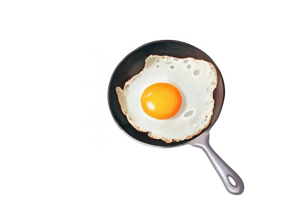 Pan egg fried food