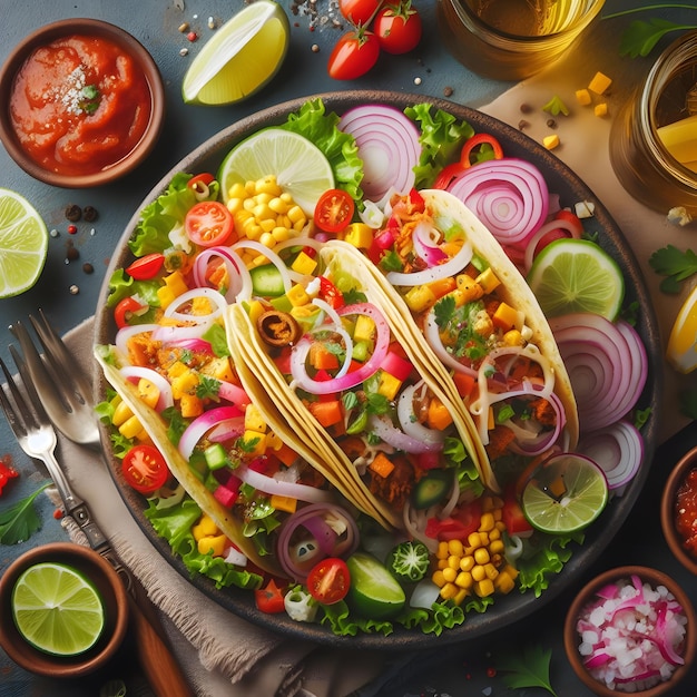 a pan of food with a knife and fork and spoon