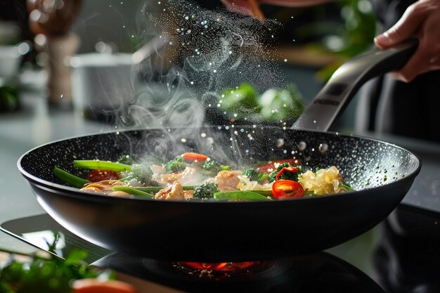 a pan of food with the title  cook  on it