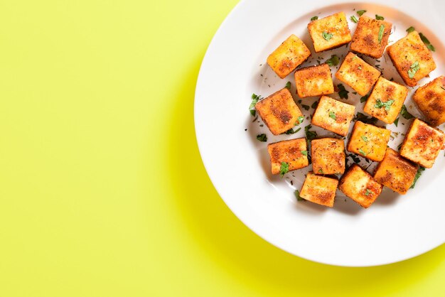 Pan fried paneer