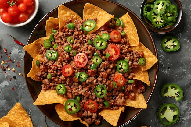 a pan of tortillas with peppers and peppers