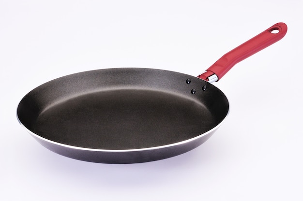 Pan with red handle