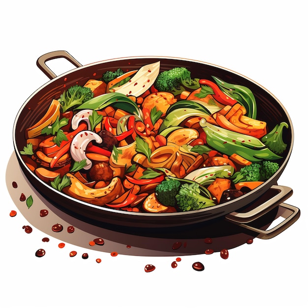 a pan with a variety of vegetables and spices on it