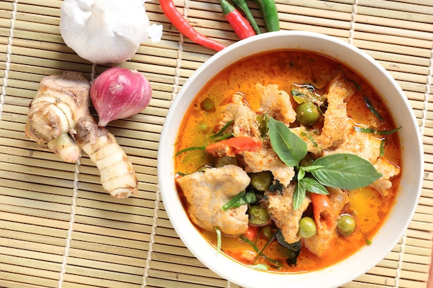 Photo panaeng curry with pork