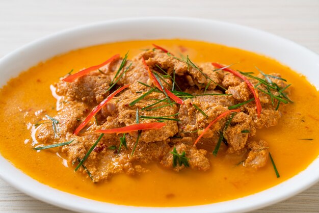 panang curry with pork