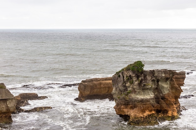 Pancake rocks южный остров новая зеландия