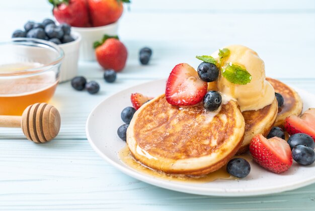 pancake with blueberries