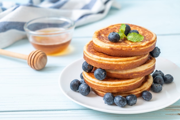 pancake with fresh blueberries