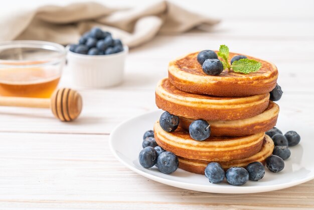 pancake with fresh blueberries