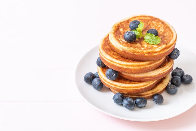 pancake with fresh blueberries