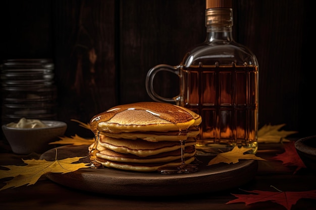 Pancake with Maple Syrup