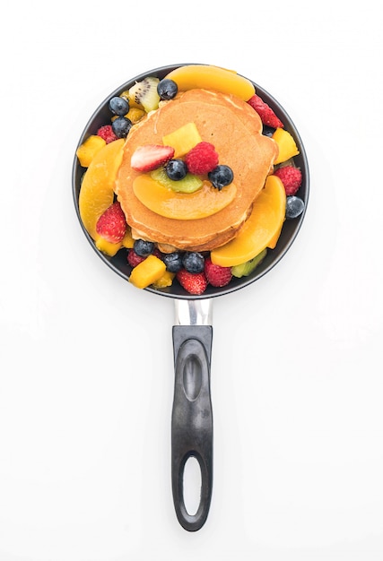 pancake with mix fruits