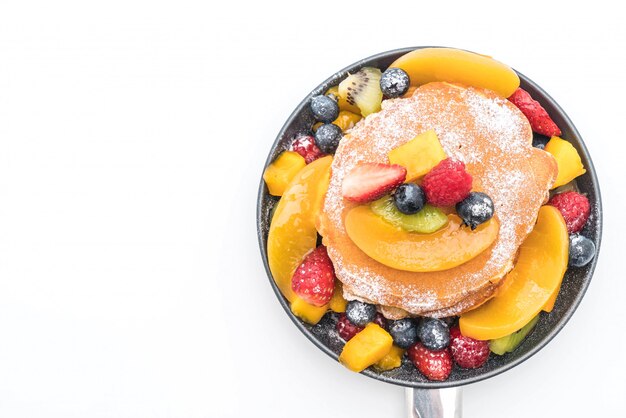 pancake with mix fruits