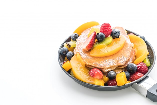 pancake with mix fruits