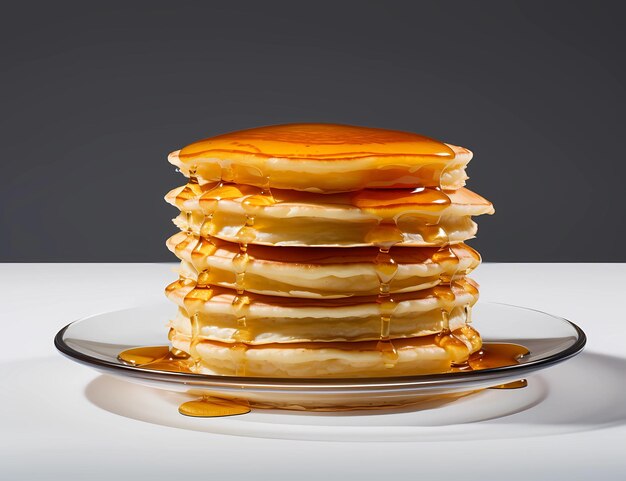 Photo pancakes stacked on a plate