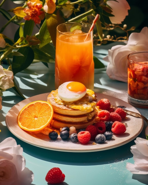 Photo pancakes on a white plate