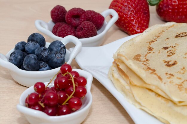 Pancakes with berries