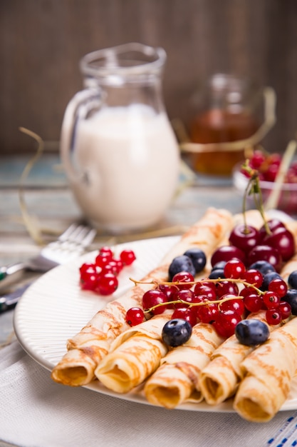 Pancakes with berries