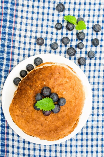 Pancakes with blueberries