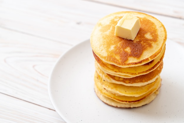 pancakes with butter and honey