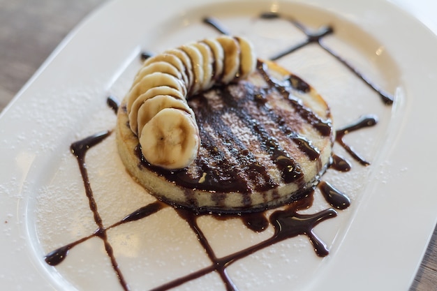 Pancakes With Chocolate Syrup