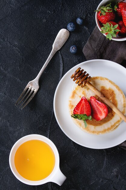 Pancakes with fresh berries