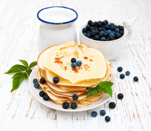 Pancakes with fresh berries