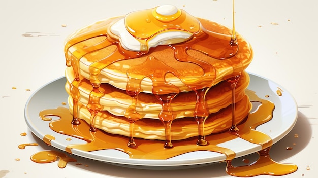 Pancakes with honey