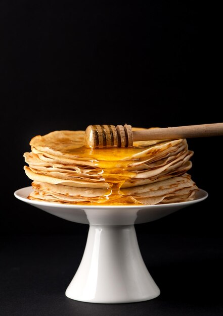 Pancakes with honey