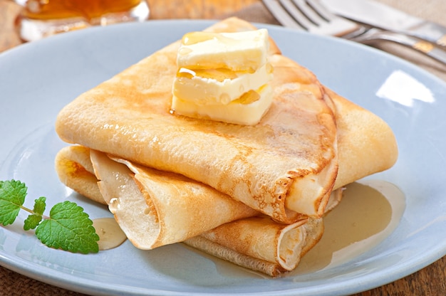 Pancakes con sciroppo d'acero