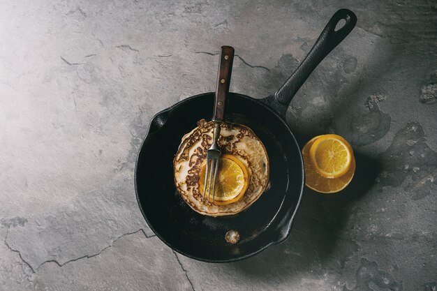 Pancakes with orange