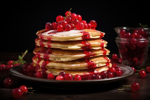 Pancakes with red currants Pancakes with seasonal berries