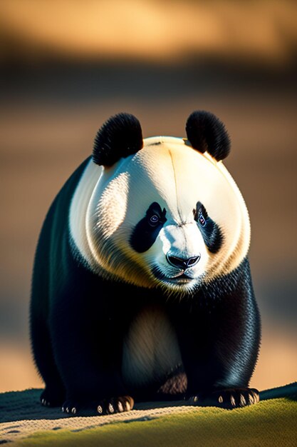 Foto panda-afbeeldingsachtergrond gegenereerd ai