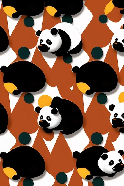 Panda-afbeeldingsachtergrond gegenereerd Ai