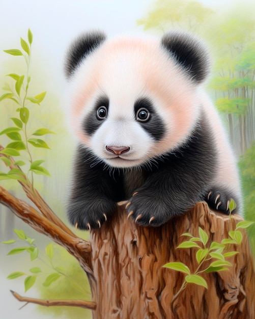 Panda aquarel illustratie