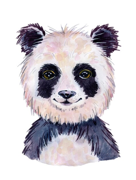 Panda aquarel illustratie