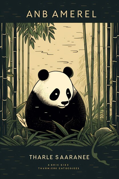 a panda in bamboo forest