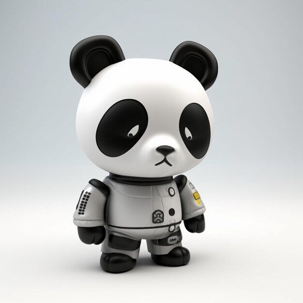 A panda bear with a robot suit on