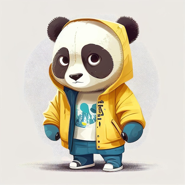 Panda in clothes Generative AI