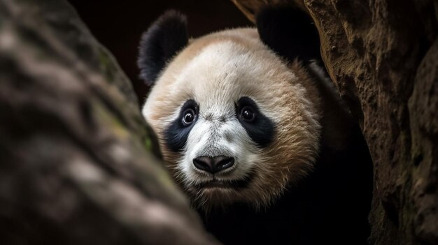 A panda cub is seen in a zoo in china.