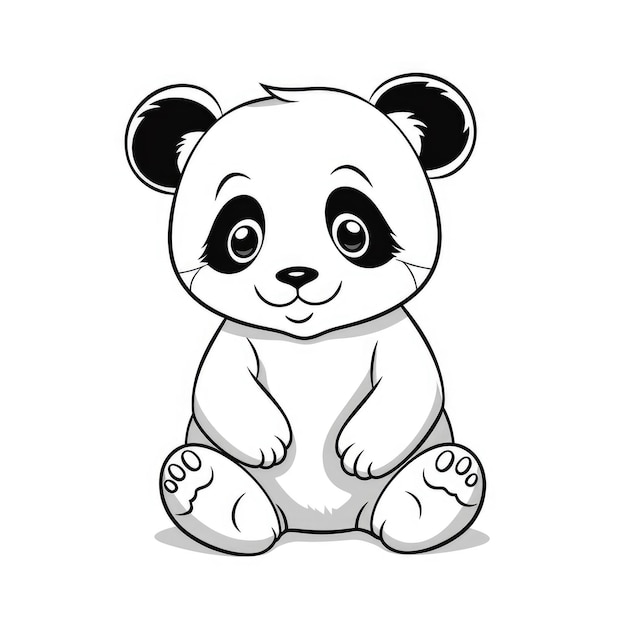 Panda Dreams - веселая и игривая детская книжка-раскраска с мультфильмами и жирными толстыми линиями