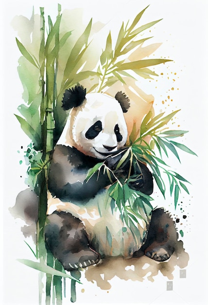 panda eating bamboo