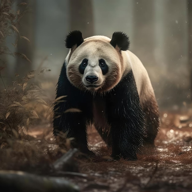 Panda in natuurlijke habitat generatieve AI