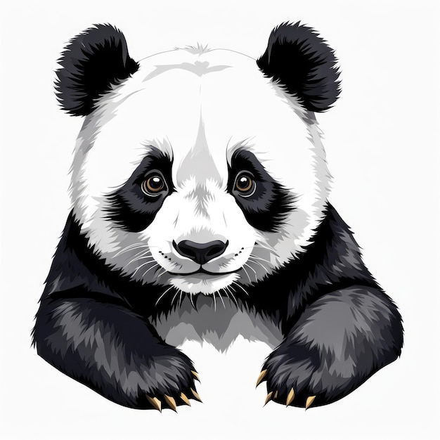 panda on an isolated white background