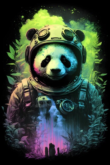 panda in jungle