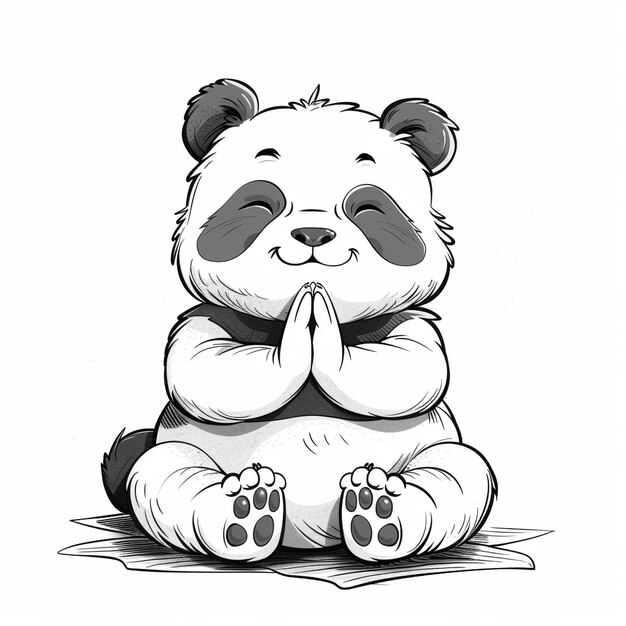 Photo panda serenity yoga time