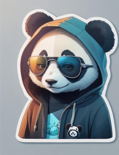 Panda Streetwear RetroInspired Artwork with Ghibli Touch