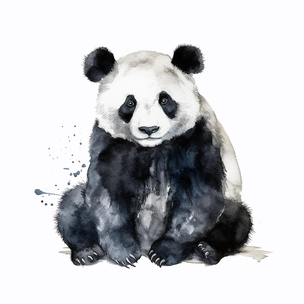 Photo panda watercolor paint collection