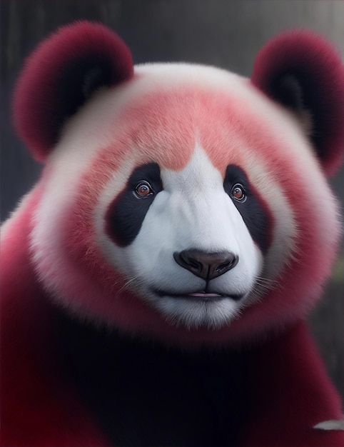 panda with red fur illustration