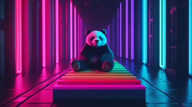pandas represented as colorful bar graphs symbolize data analysis and manipulation pandas library in python